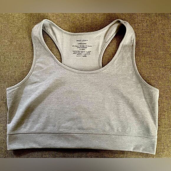 West Loop No padding Seamless Fitness Tank Top Gray fits Large/X-Large NWOT - Picture 1 of 3